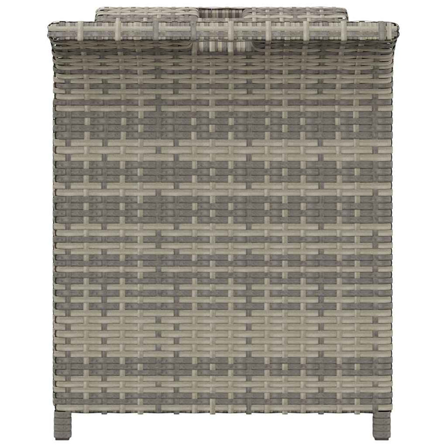 Tuinbank Met Kussen Poly Rattan 116 x 46 x 57 cm Grijs