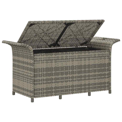 Tuinbank Met Kussen Poly Rattan 116 x 46 x 57 cm Grijs
