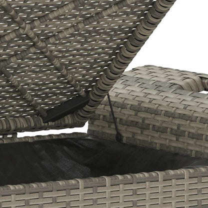 Tuinbank Met Kussen Poly Rattan 116 x 46 x 57 cm Grijs