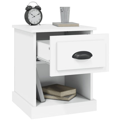 Nachtkastjes 2 St 39X39X47,5 Cm Bewerkt Hout Wit