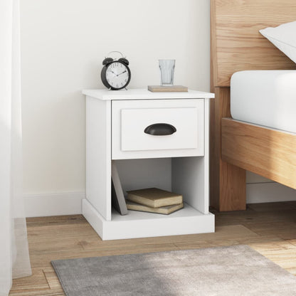Nachtkastjes 2 St 39X39X47,5 Cm Bewerkt Hout Wit