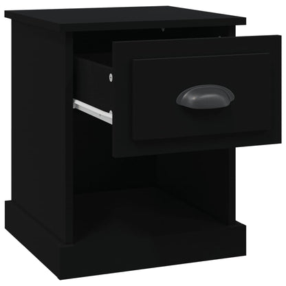 Nachtkastjes 2 St 39X39X47,5 Cm Bewerkt Hout Zwart