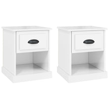 Nachtkastjes 2 St 39X39X47,5 Cm Bewerkt Hout Hoogglans Wit