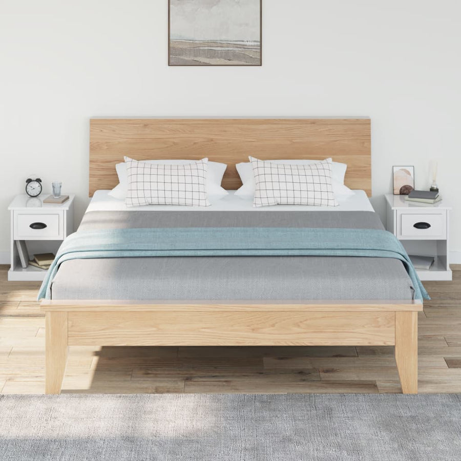 Nachtkastjes 2 St 39X39X47,5 Cm Bewerkt Hout Hoogglans Wit