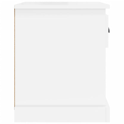 Nachtkastjes 2 St 39X39X47,5 Cm Bewerkt Hout Hoogglans Wit