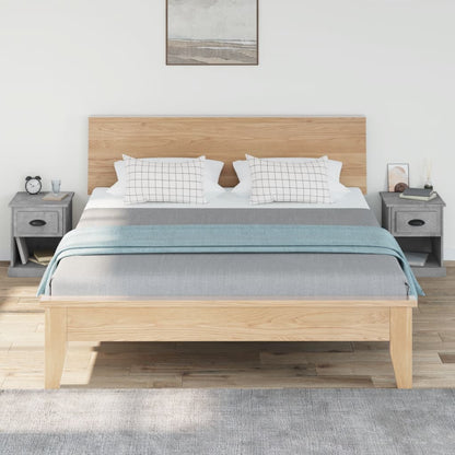 Nachtkastjes 2 St 39X39X47,5 Cm Bewerkt Hout Betongrijs