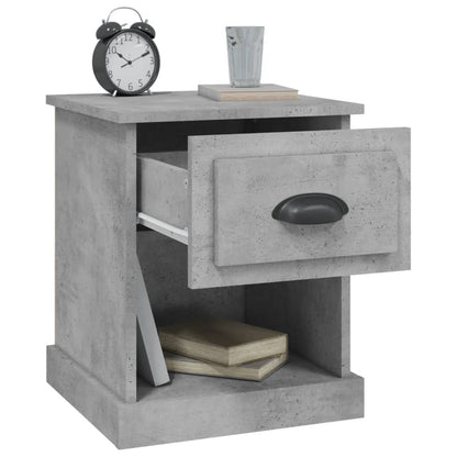 Nachtkastjes 2 St 39X39X47,5 Cm Bewerkt Hout Betongrijs