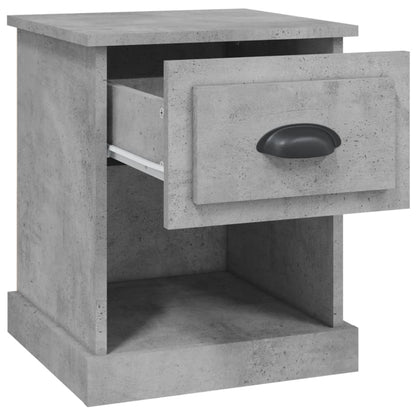 Nachtkastjes 2 St 39X39X47,5 Cm Bewerkt Hout Betongrijs