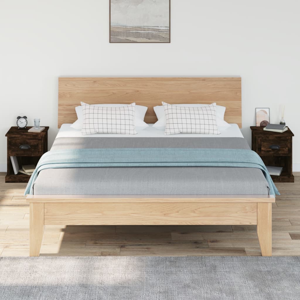 Nachtkastjes 2 St 39X39X47,5 Cm Bewerkt Hout Gerookt Eikenkleur