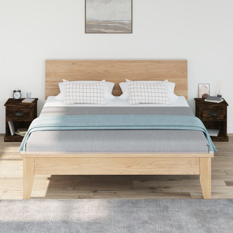 Nachtkastjes 2 St 39X39X47,5 Cm Bewerkt Hout Gerookt Eikenkleur