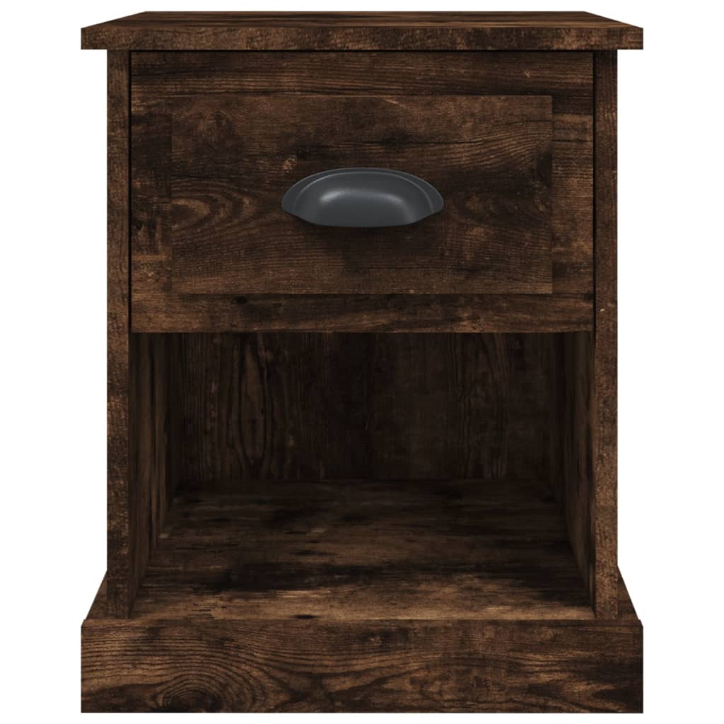 Nachtkastjes 2 St 39X39X47,5 Cm Bewerkt Hout Gerookt Eikenkleur
