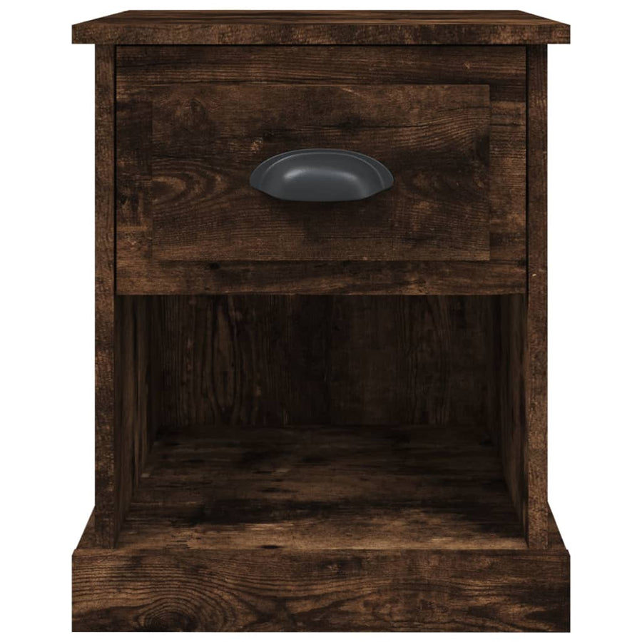 Nachtkastjes 2 St 39X39X47,5 Cm Bewerkt Hout Gerookt Eikenkleur