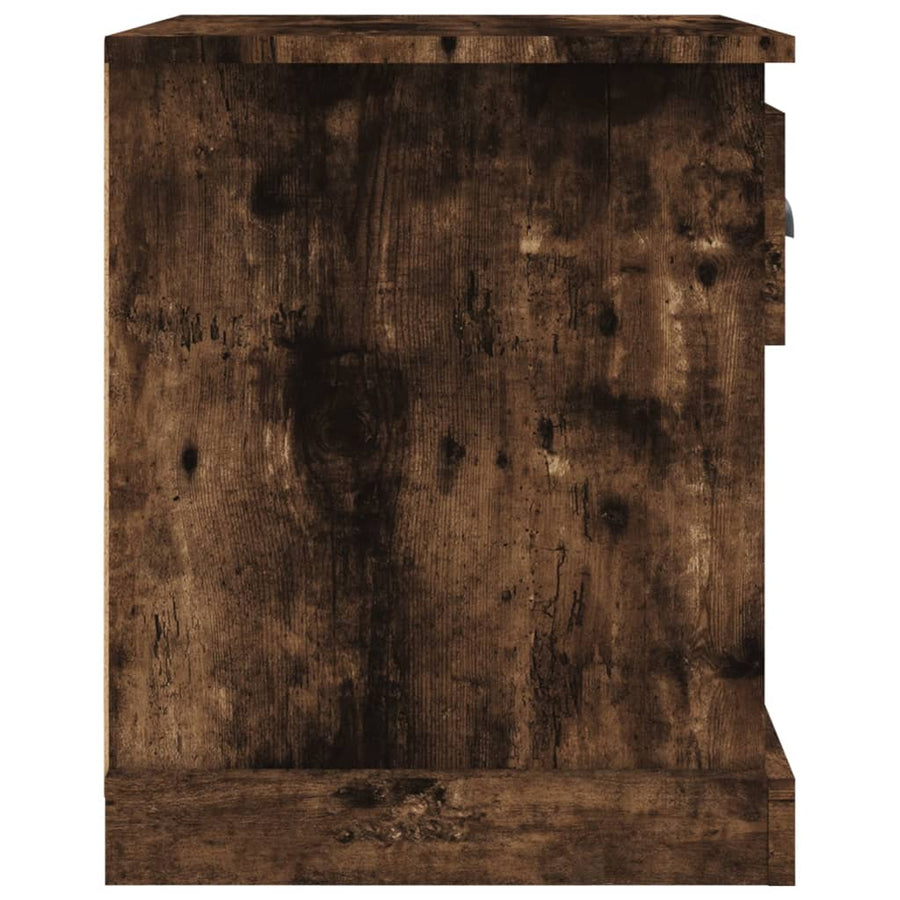 Nachtkastjes 2 St 39X39X47,5 Cm Bewerkt Hout Gerookt Eikenkleur