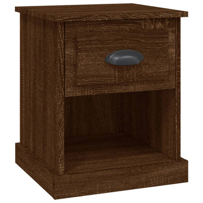 Nachtkastje 39X39X47,5 Cm Bewerkt Hout Bruin Eikenkleur