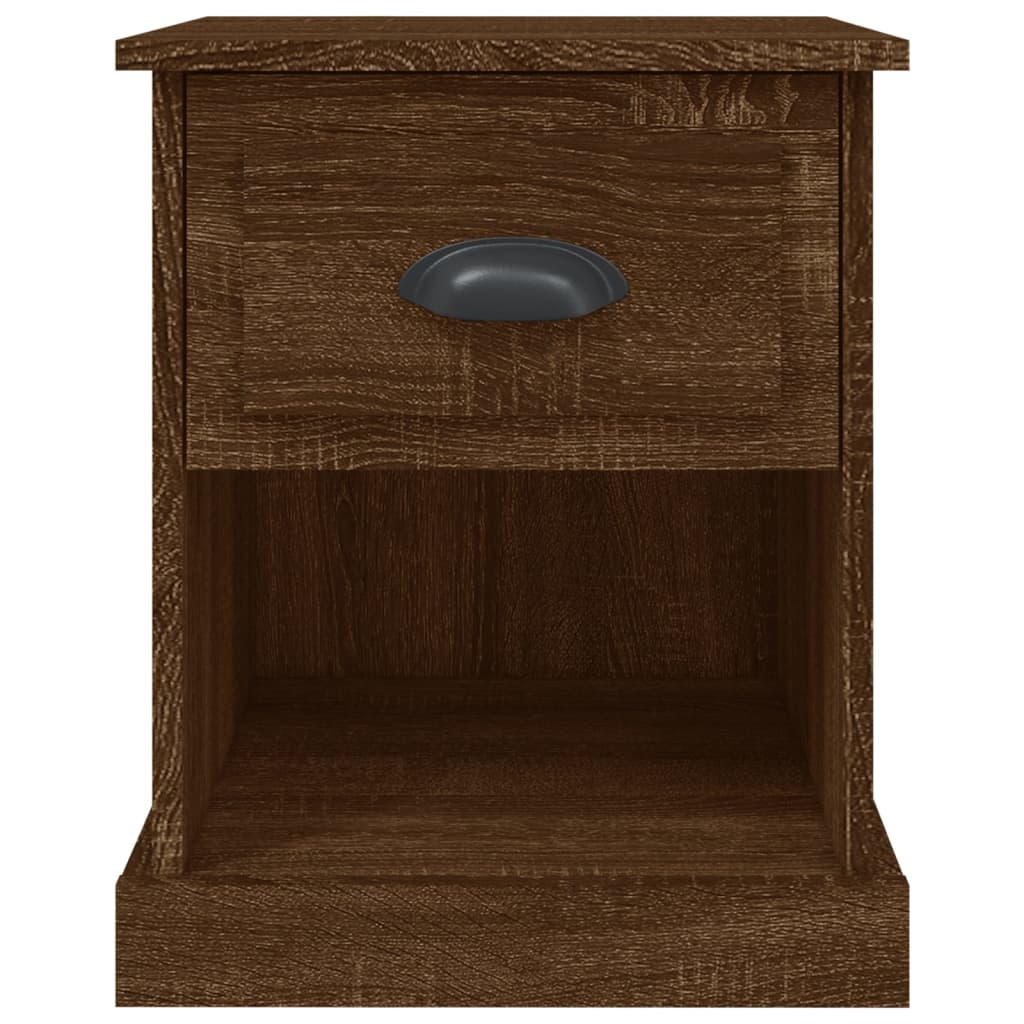 Nachtkastje 39X39X47,5 Cm Bewerkt Hout Bruin Eikenkleur