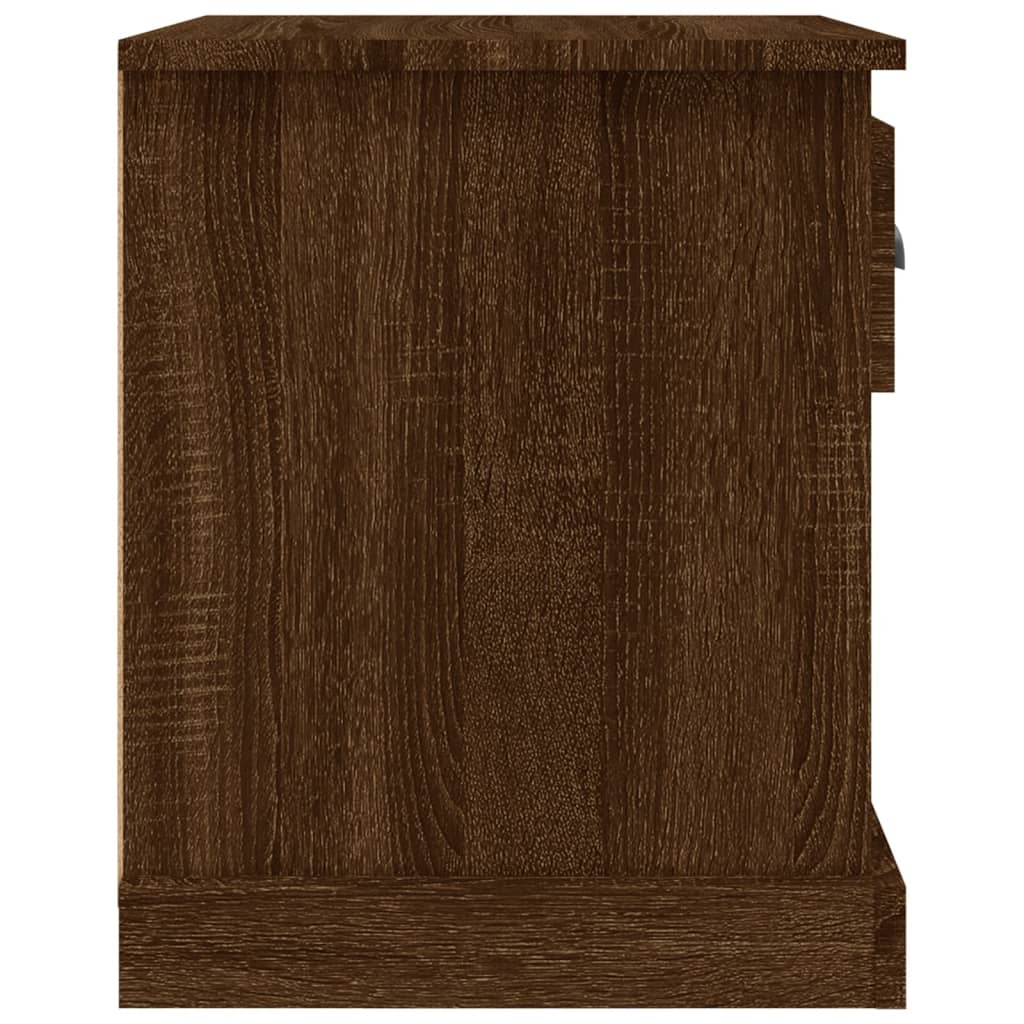 Nachtkastje 39X39X47,5 Cm Bewerkt Hout Bruin Eikenkleur