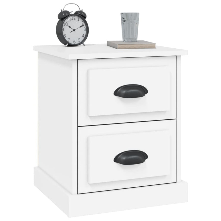 Nachtkastjes 2 St 39X39X47,5 Cm Bewerkt Hout Wit