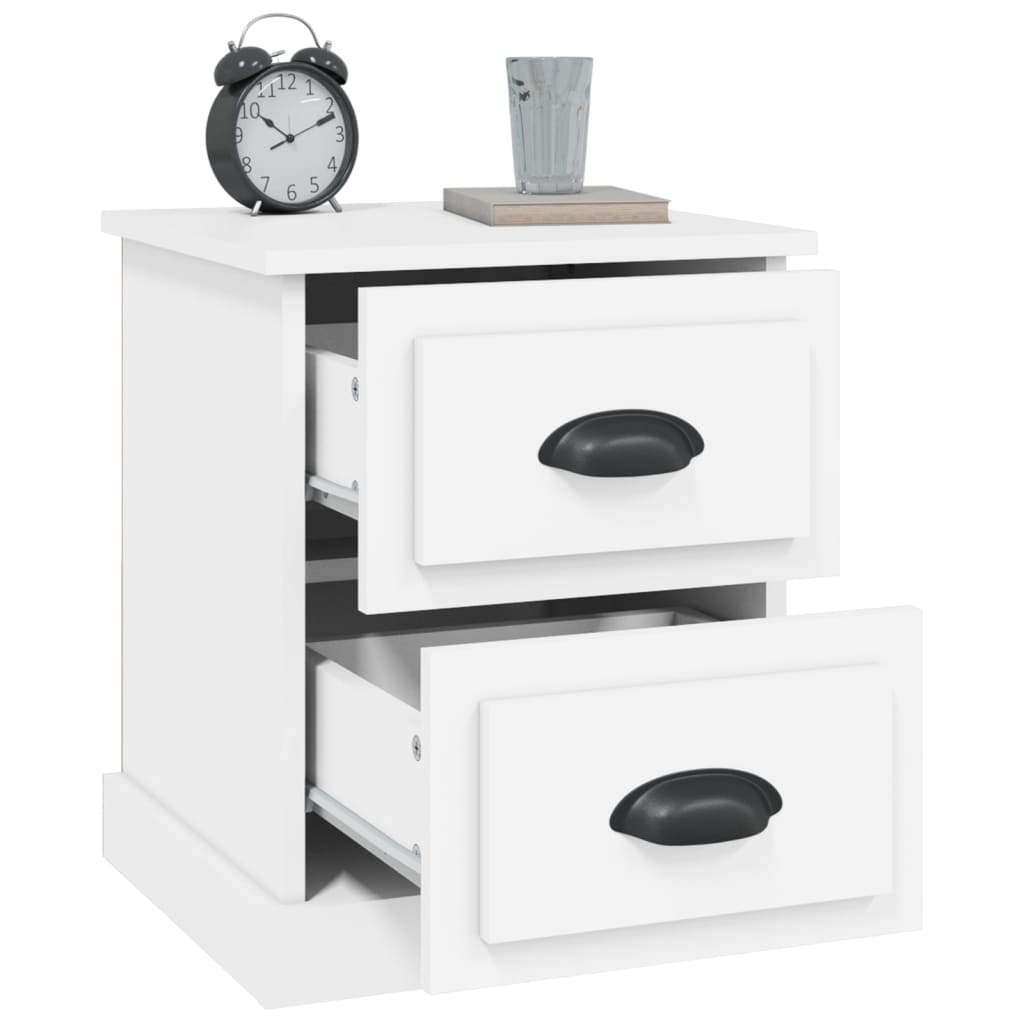 Nachtkastjes 2 St 39X39X47,5 Cm Bewerkt Hout Wit