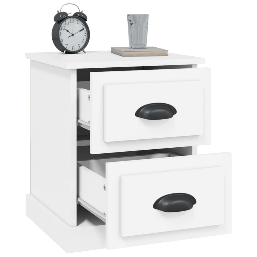 Nachtkastjes 2 St 39X39X47,5 Cm Bewerkt Hout Wit