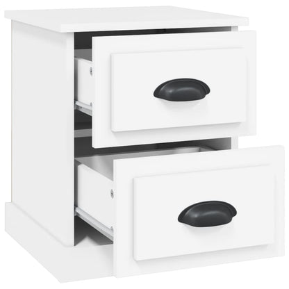 Nachtkastjes 2 St 39X39X47,5 Cm Bewerkt Hout Wit