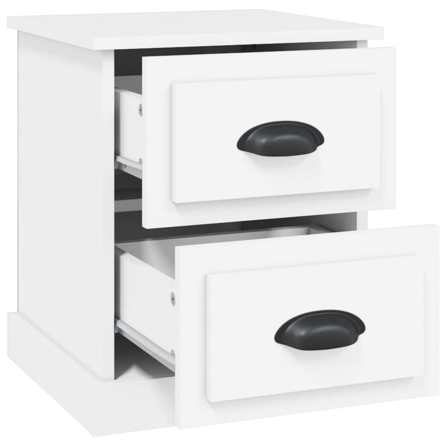Nachtkastjes 2 St 39X39X47,5 Cm Bewerkt Hout Wit