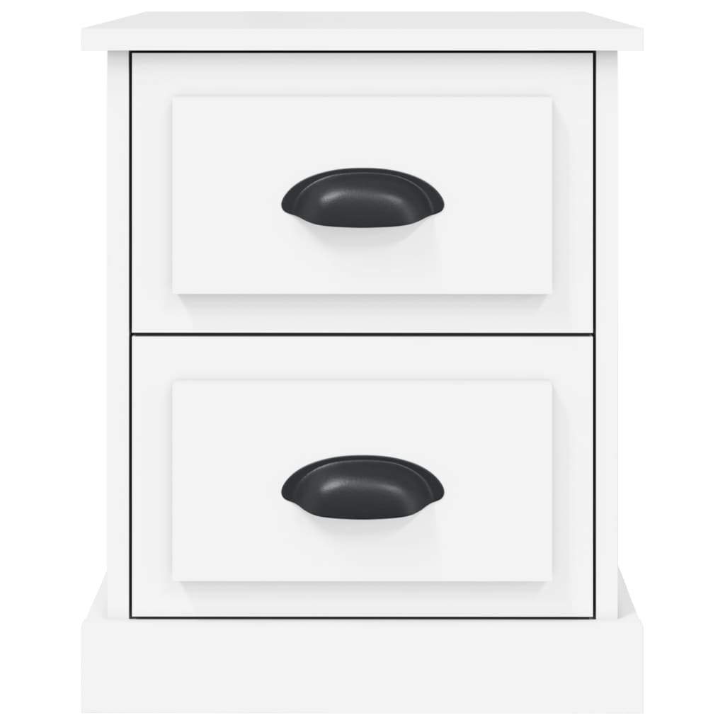 Nachtkastjes 2 St 39X39X47,5 Cm Bewerkt Hout Wit