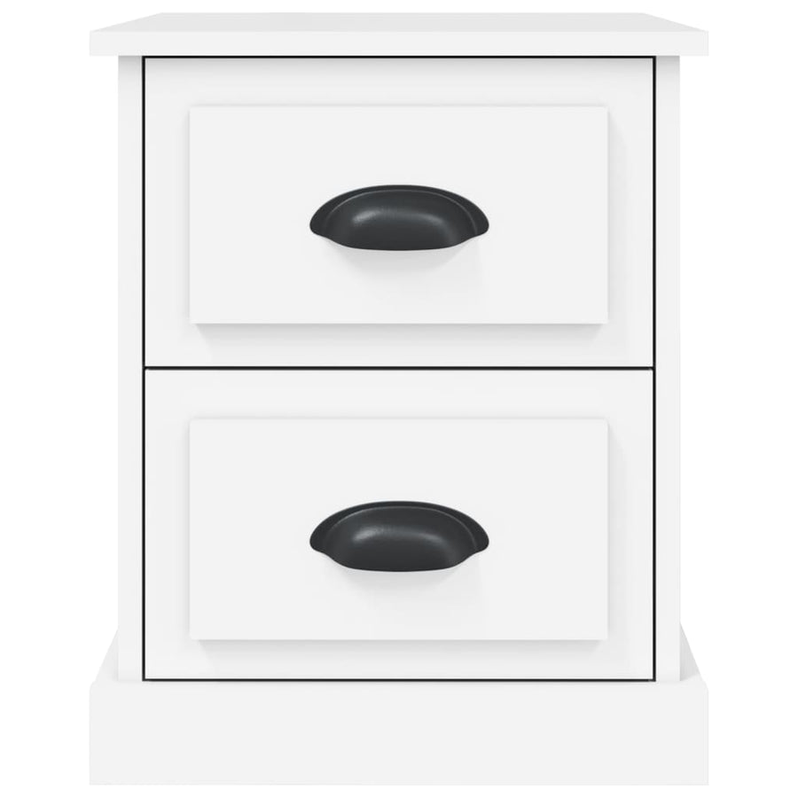 Nachtkastjes 2 St 39X39X47,5 Cm Bewerkt Hout Wit