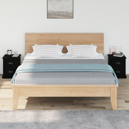 Nachtkastjes 2 St 39X39X47,5 Cm Bewerkt Hout Zwart