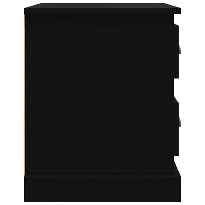 Nachtkastjes 2 St 39X39X47,5 Cm Bewerkt Hout Zwart
