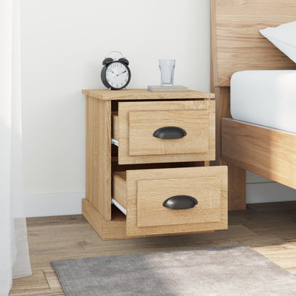 Nachtkastje 39X39X47,5 Cm Bewerkt Hout Sonoma Eikenkleurig