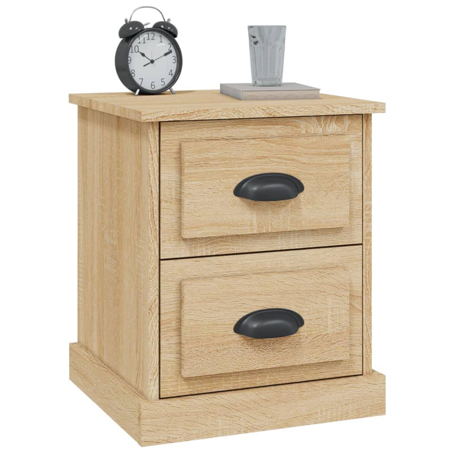 Nachtkastje 39X39X47,5 Cm Bewerkt Hout Sonoma Eikenkleurig