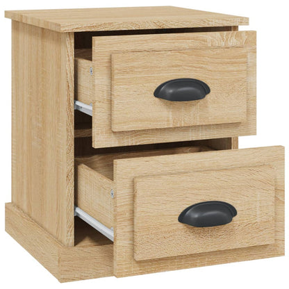Nachtkastje 39X39X47,5 Cm Bewerkt Hout Sonoma Eikenkleurig