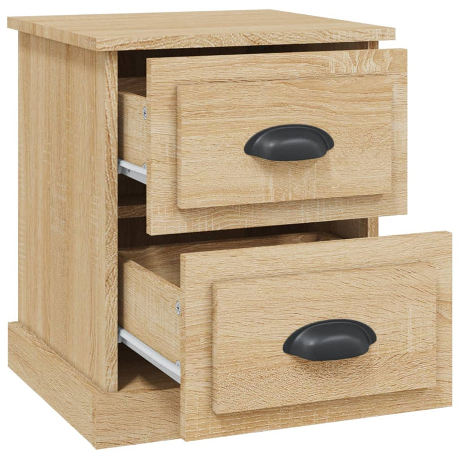 Nachtkastje 39X39X47,5 Cm Bewerkt Hout Sonoma Eikenkleurig
