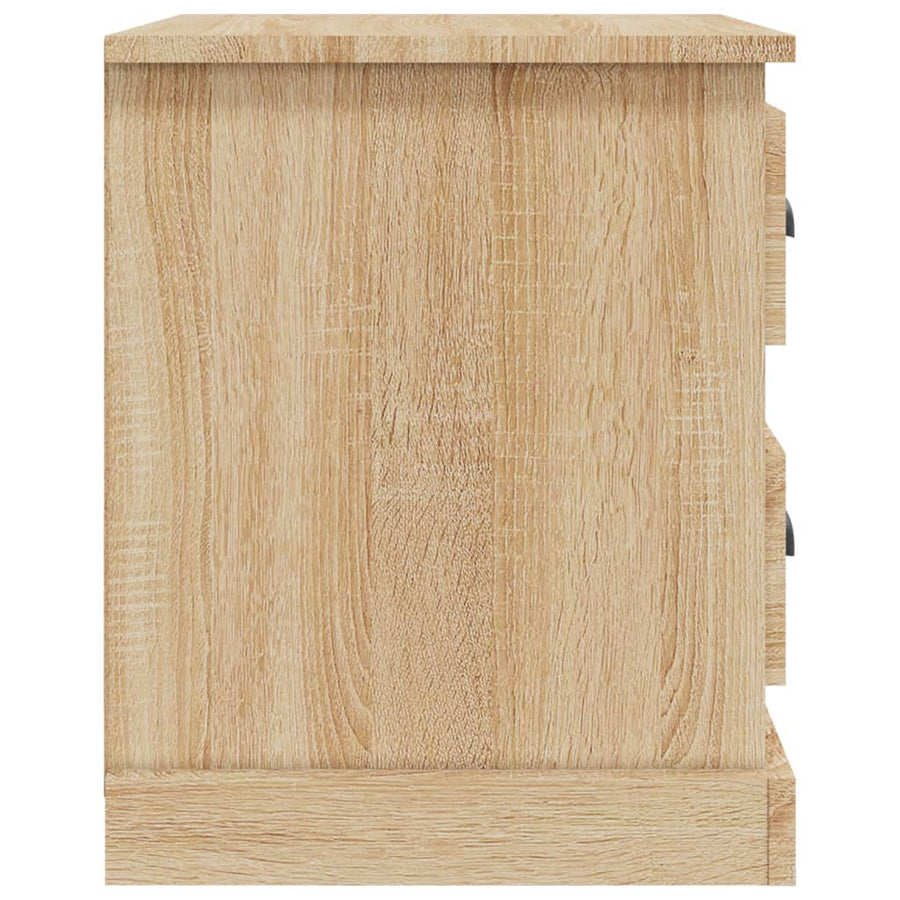 Nachtkastje 39X39X47,5 Cm Bewerkt Hout Sonoma Eikenkleurig