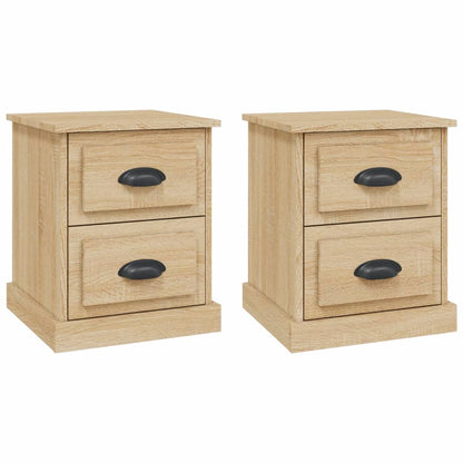 Nachtkastjes 2 St 39X39X47,5 Cm Bewerkt Hout Sonoma Eikenkleur
