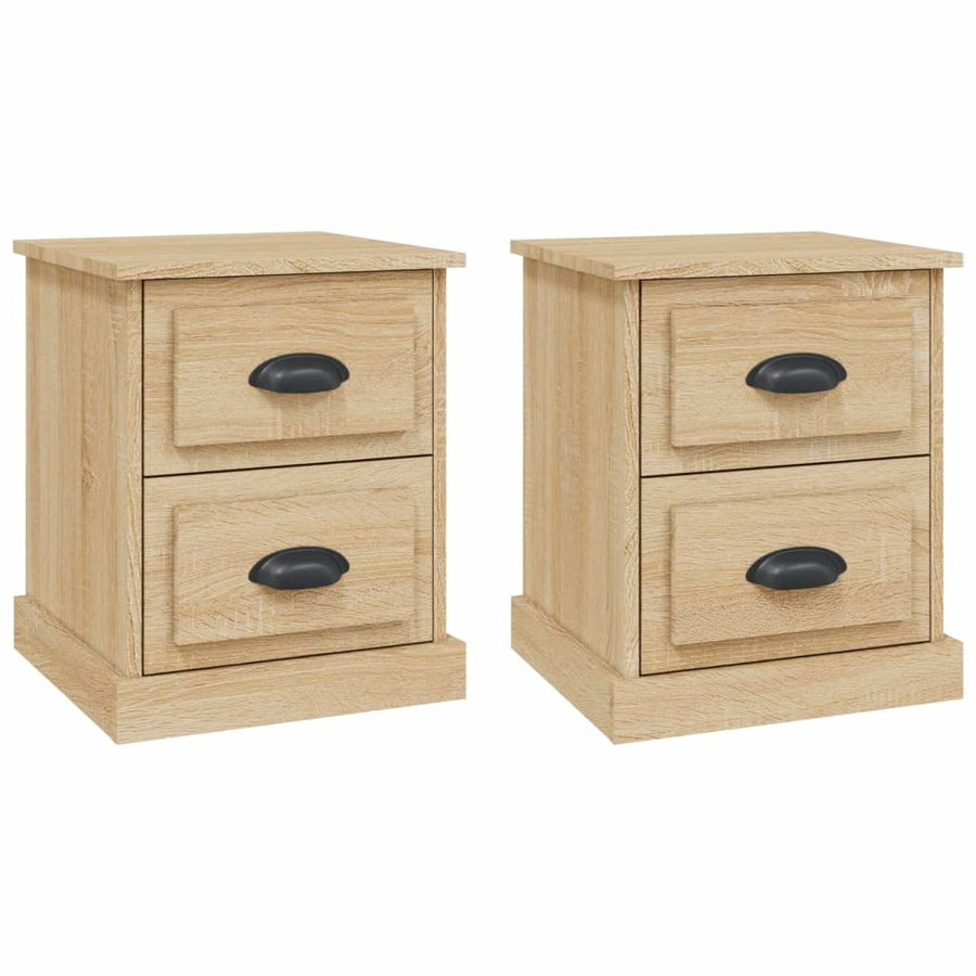 Nachtkastjes 2 St 39X39X47,5 Cm Bewerkt Hout Sonoma Eikenkleur