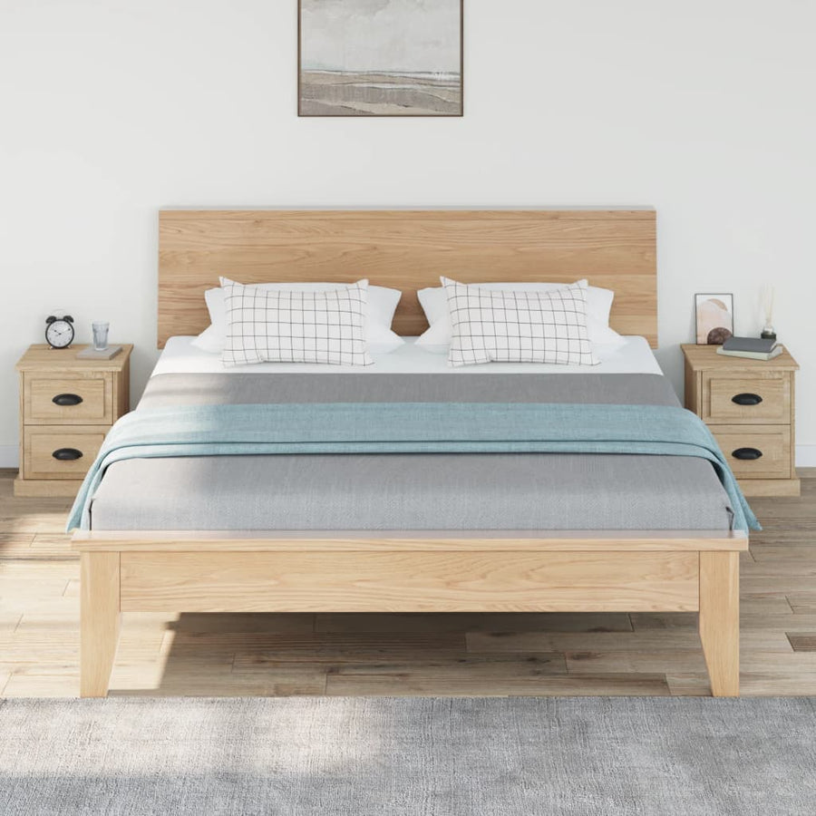 Nachtkastjes 2 St 39X39X47,5 Cm Bewerkt Hout Sonoma Eikenkleur