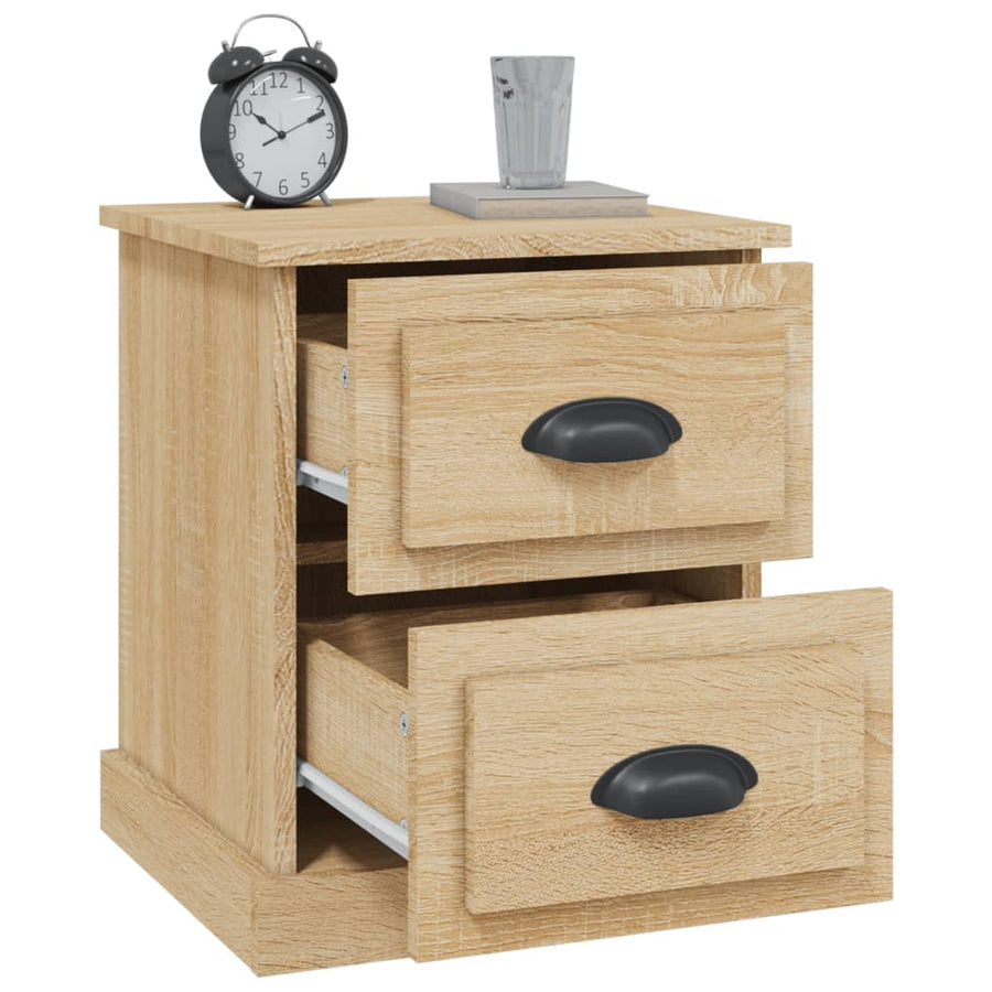 Nachtkastjes 2 St 39X39X47,5 Cm Bewerkt Hout Sonoma Eikenkleur
