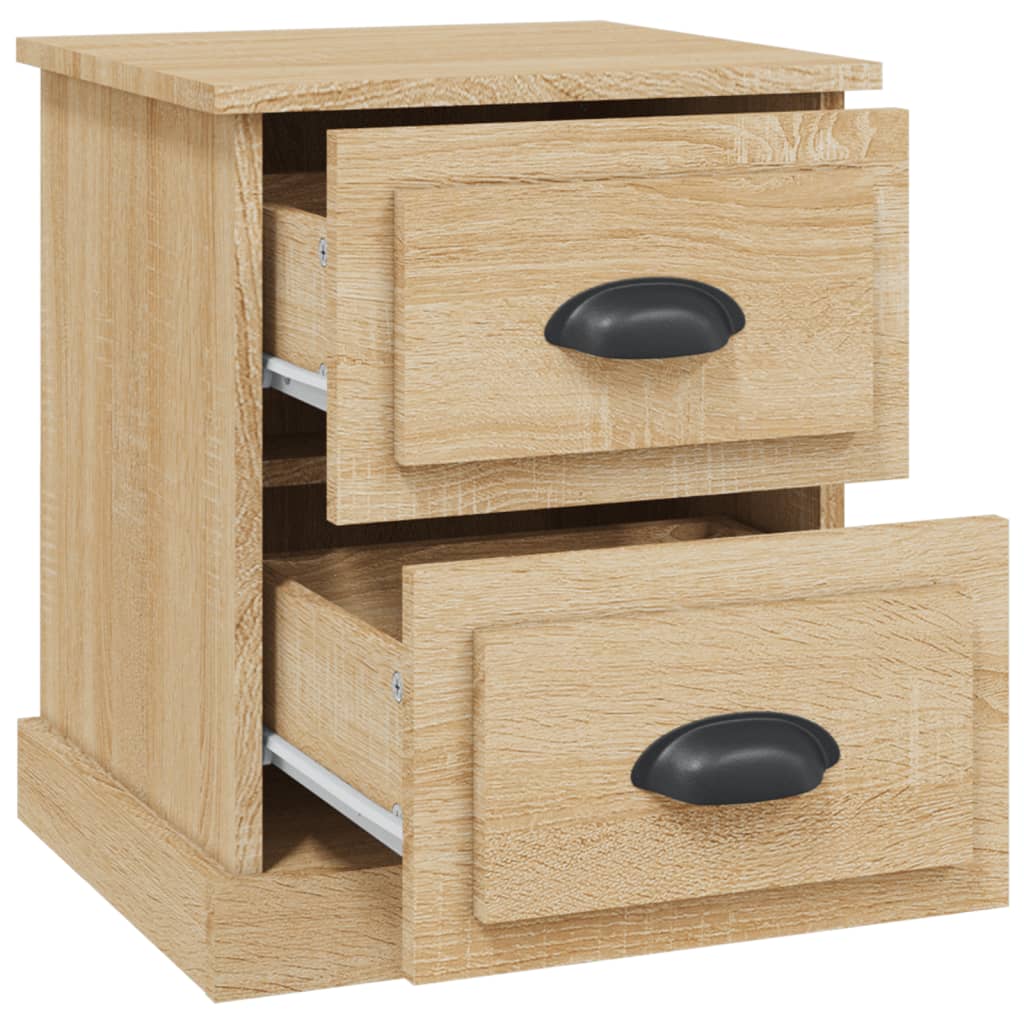 Nachtkastjes 2 St 39X39X47,5 Cm Bewerkt Hout Sonoma Eikenkleur