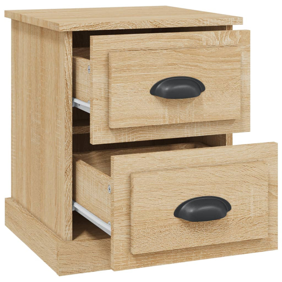 Nachtkastjes 2 St 39X39X47,5 Cm Bewerkt Hout Sonoma Eikenkleur