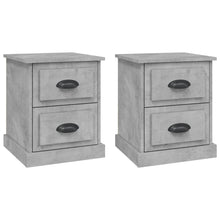 Nachtkastjes 2 St 39X39X47,5 Cm Bewerkt Hout Betongrijs