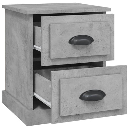 Nachtkastjes 2 St 39X39X47,5 Cm Bewerkt Hout Betongrijs