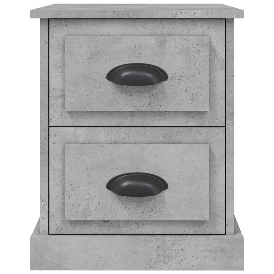 Nachtkastjes 2 St 39X39X47,5 Cm Bewerkt Hout Betongrijs