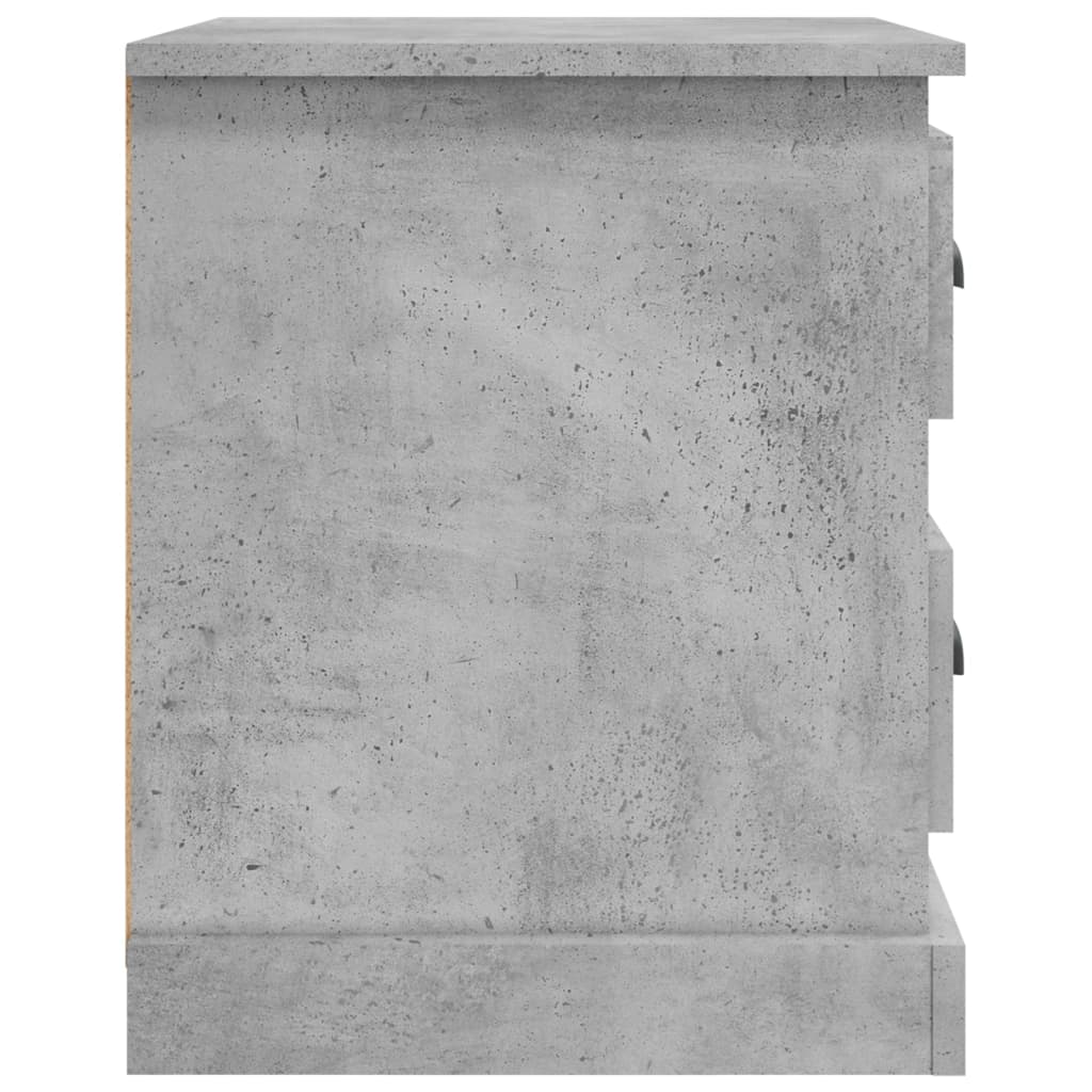 Nachtkastjes 2 St 39X39X47,5 Cm Bewerkt Hout Betongrijs