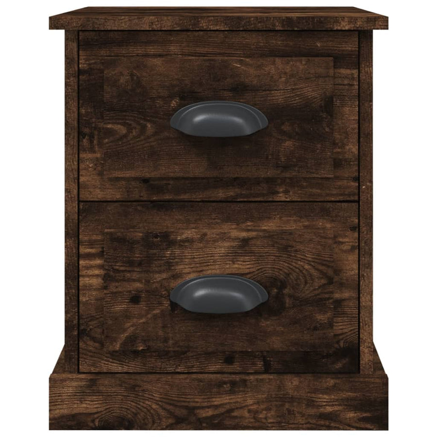 Nachtkastje 39X39X47,5 Cm Bewerkt Hout Gerookt Eiken