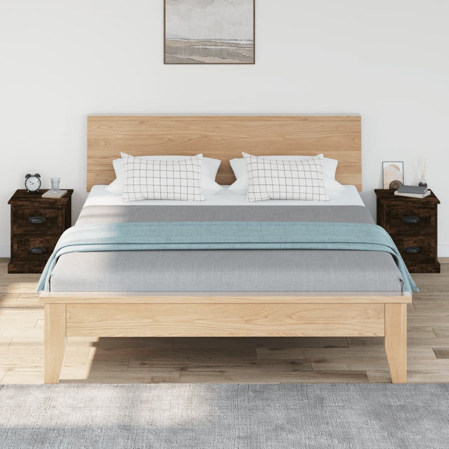 Nachtkastjes 2 St 39X39X47,5 Cm Bewerkt Hout Gerookt Eikenkleur