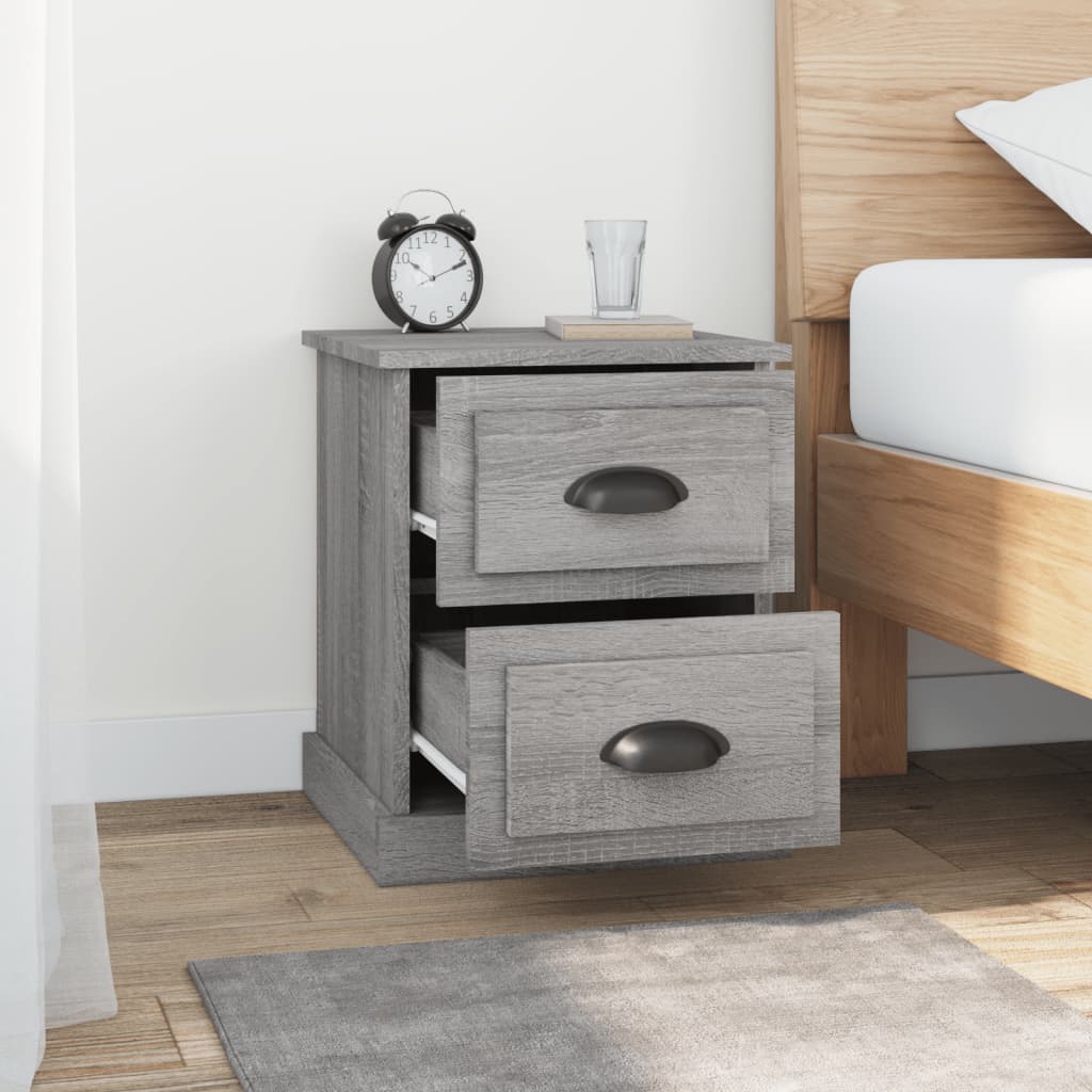 Nachtkastjes 2 St 39X39X47,5 Cm Bewerkt Hout Grijs Sonoma Eiken