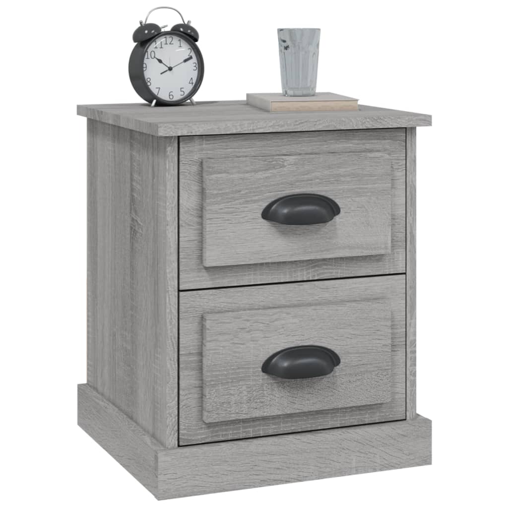 Nachtkastjes 2 St 39X39X47,5 Cm Bewerkt Hout Grijs Sonoma Eiken