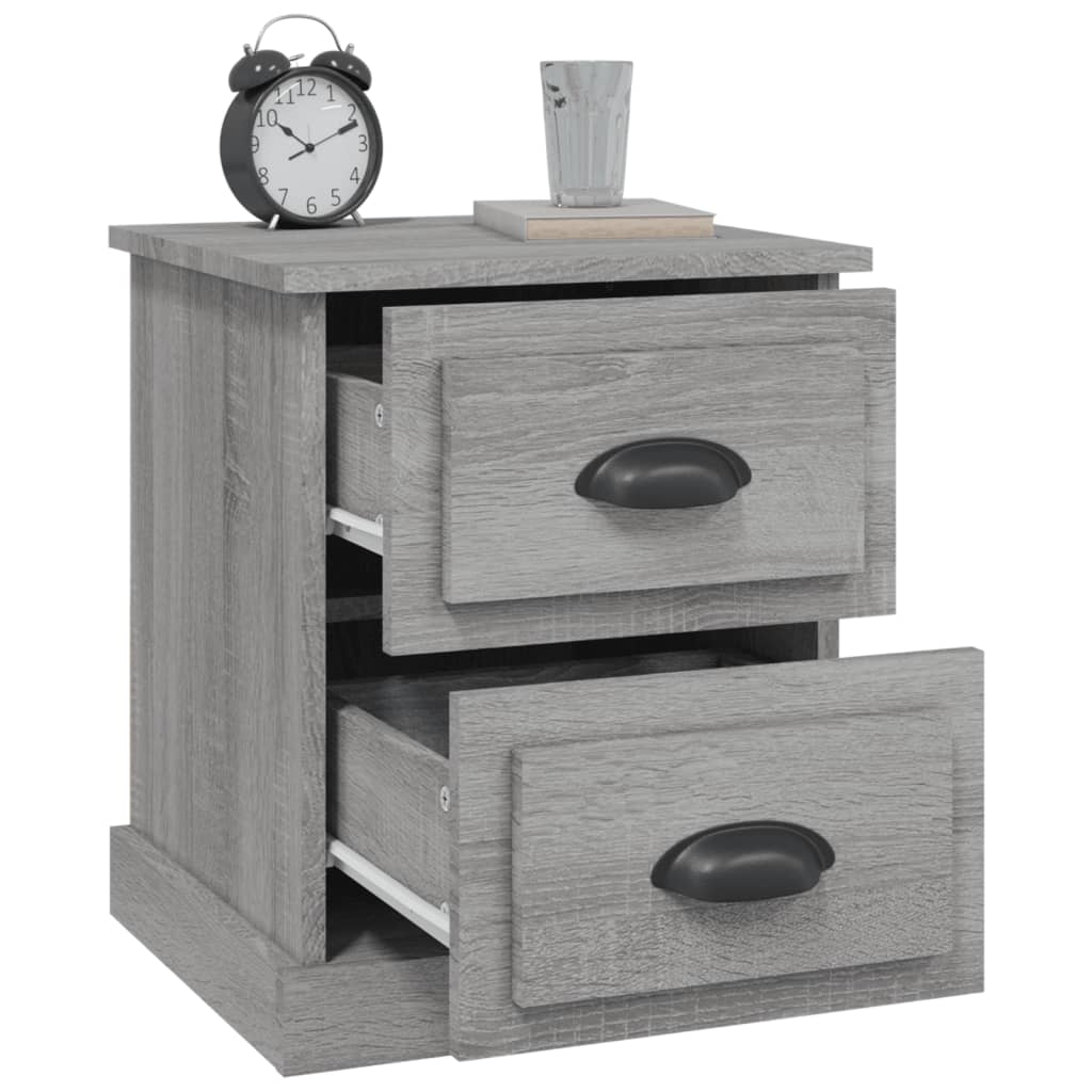 Nachtkastjes 2 St 39X39X47,5 Cm Bewerkt Hout Grijs Sonoma Eiken