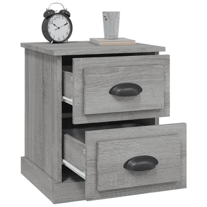 Nachtkastjes 2 St 39X39X47,5 Cm Bewerkt Hout Grijs Sonoma Eiken